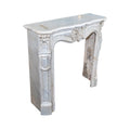 Antique Italian White Veined Carrara Marble Mantel (M-LBCK)