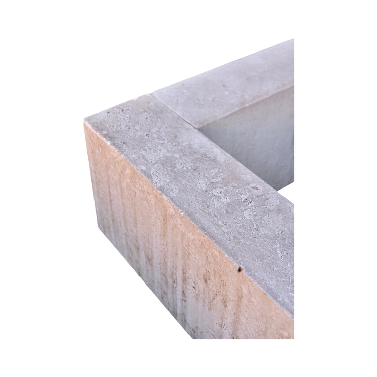 Contemporary French Limestone Geometric Wall Fountain (FM200)