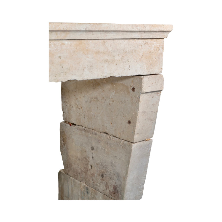 Antique French Limestone Mantel (M-VYJL)