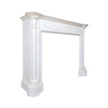 Antique French Carrara Marble Mantel (M-GFMK)