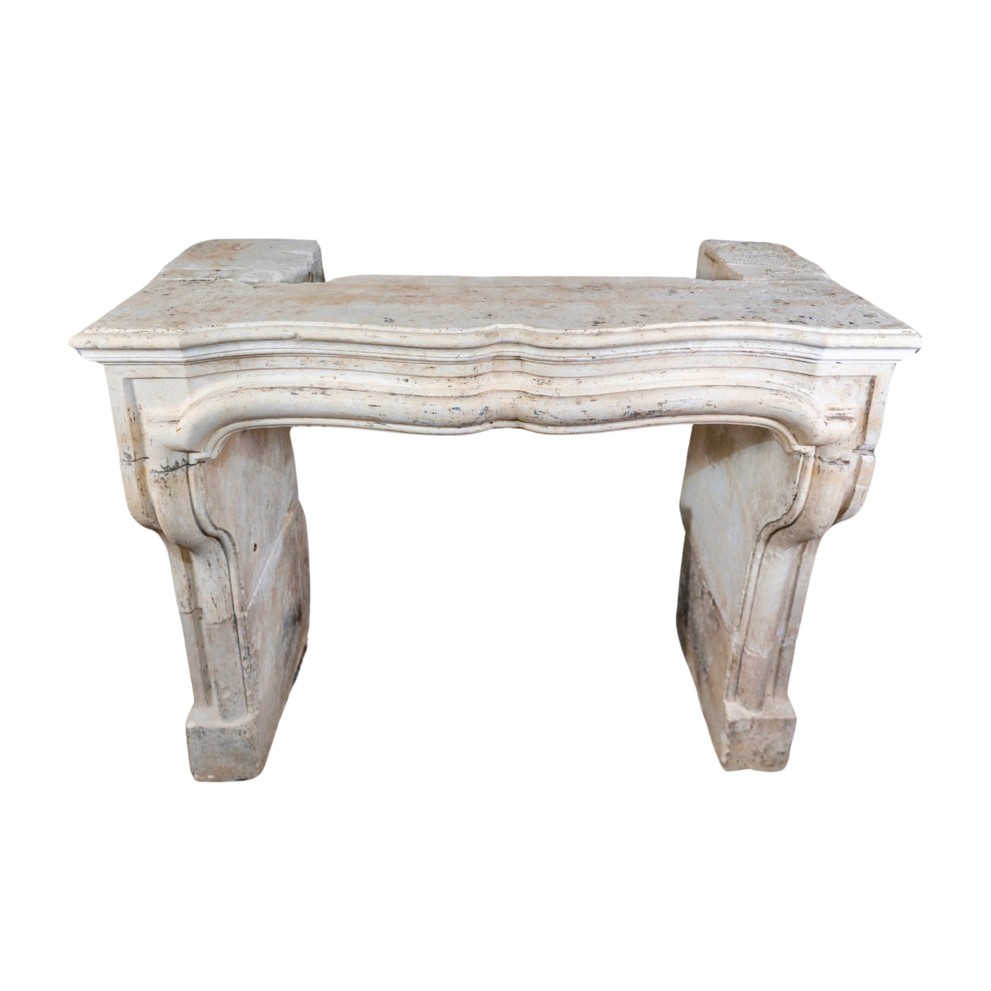 Antique Italian Limestone Mantel (M-KRC1)