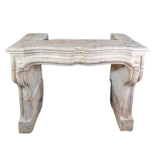 Antique Italian Limestone Mantel (M-KRC1)