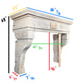 Antique French Limestone Mantel (M-TFGM)