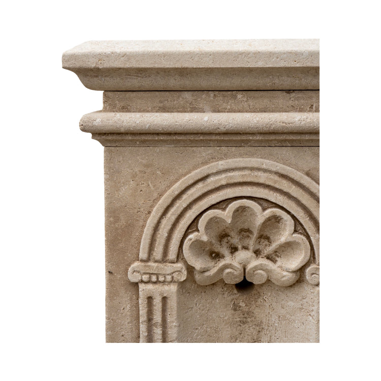 Contemporary French Limestone Wall Fountain