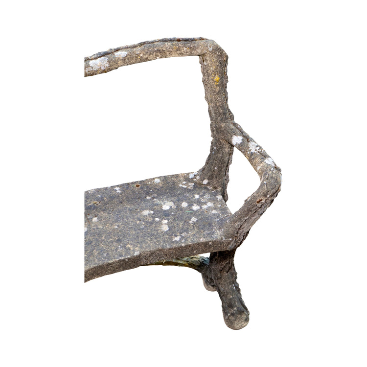 Antique French Faux Bois Bench (GE-WFCK)