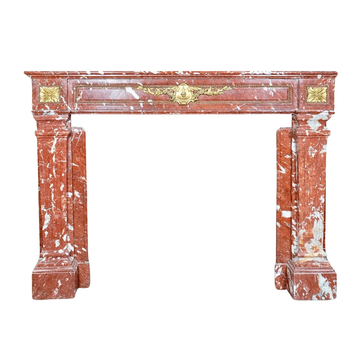 Antique French Languedoc Red Marble Mantel (MCH1007)