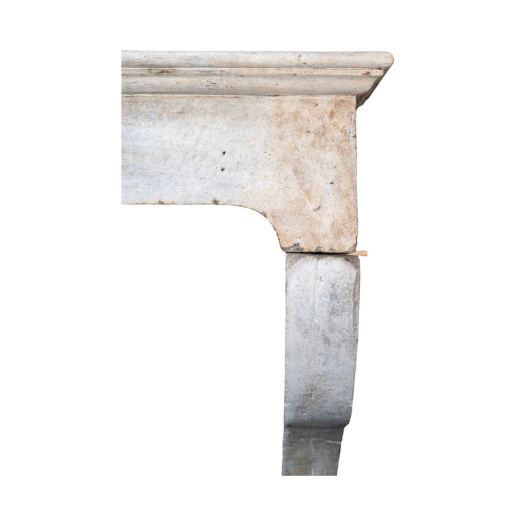 Antique French Limestone Mantel