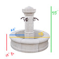 Contemporary French Limestone Circular Central Fountain (F-DJBN)
