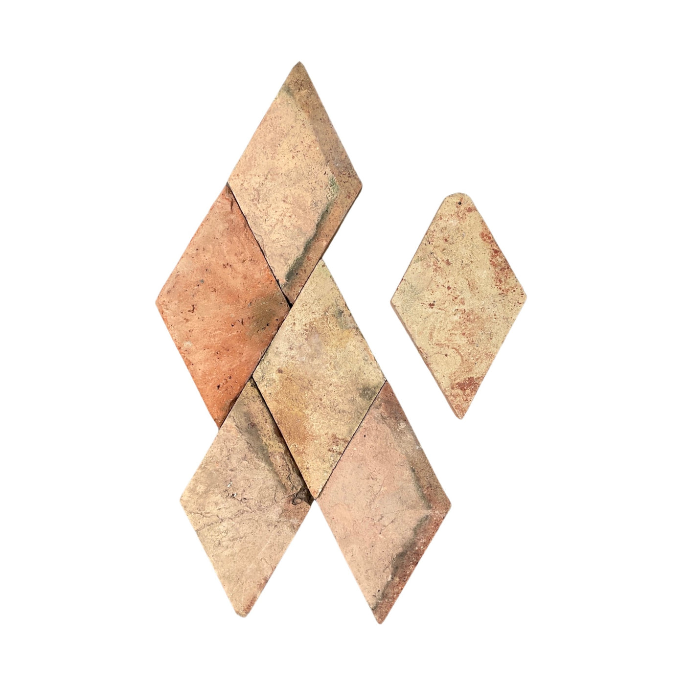 Reclaimed French Terracotta Diamond Tile (TC-SPBC)