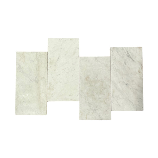 White Italian Carrara Marble Subway Tile