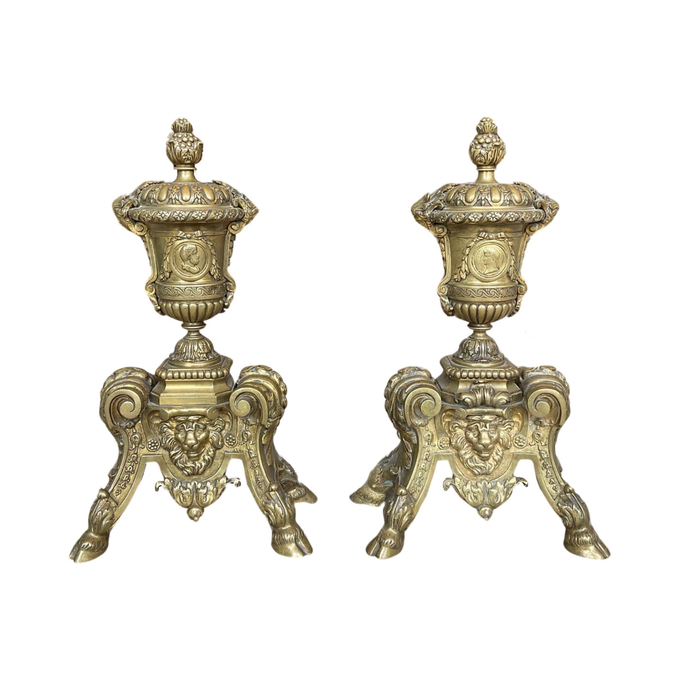 French Bronze Andirons (M-UMPHN)