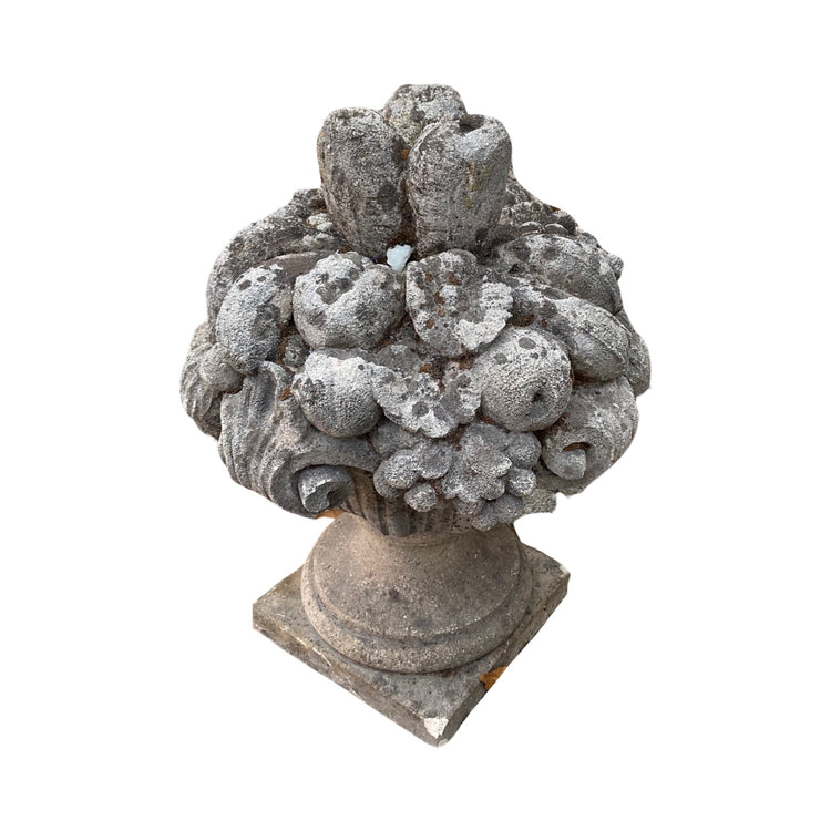 French Limestone Fruit Bouquet Sculpture