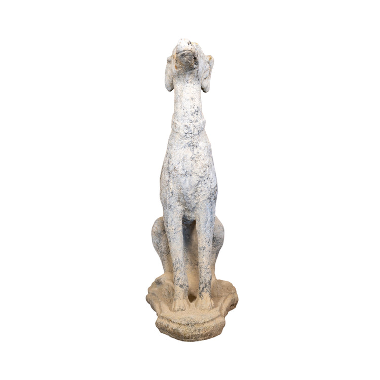 French Granite Composite Whippet Dog Sculpture