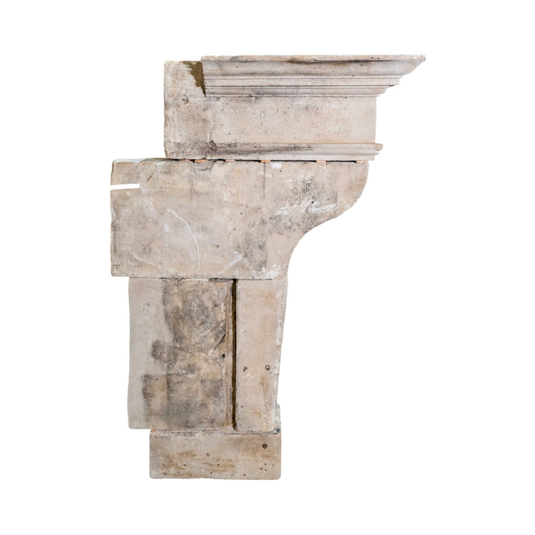 Antique French Limestone Mantel (M-FKHA)