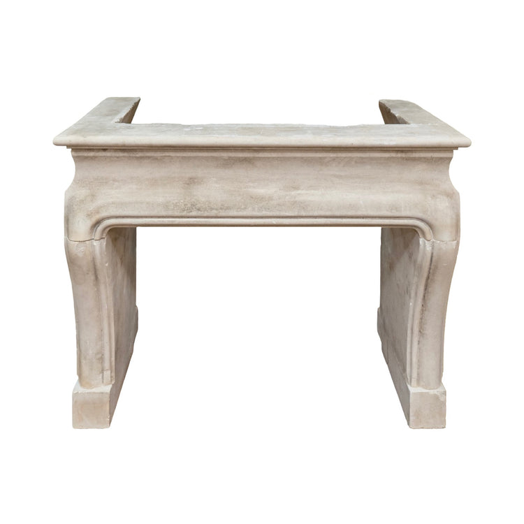 Antique French Limestone Mantel (M-EYZV)