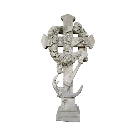 Antique French Limestone Cross (GE-KFHZ)