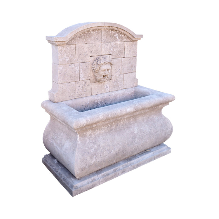 Contemporary French Limestone Bacchus Wall Fountain (FO197)