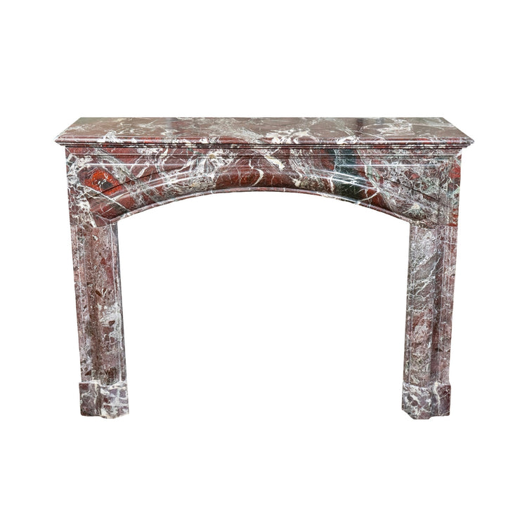 Antique Italian Levanto Rouge Marble Mantel