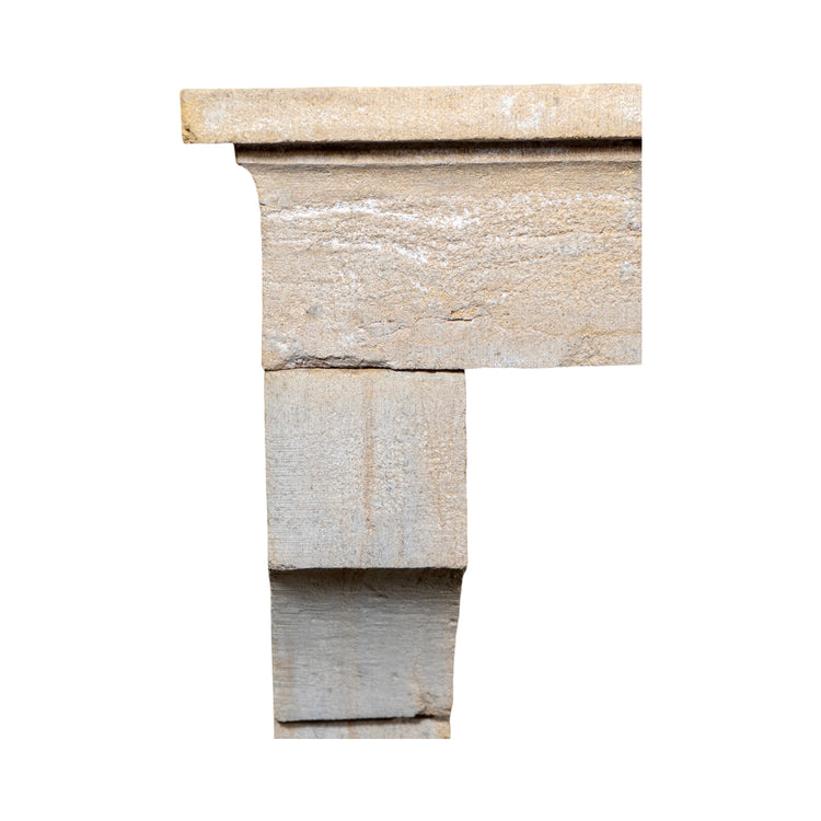 Antique French Limestone Farmhouse Mantel