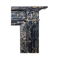 Antique French Portoro Nero Marble Mantel (M-DFVQ)