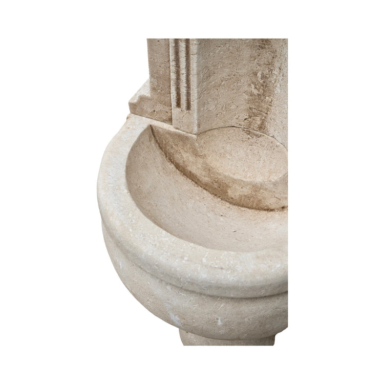 Contemporary French Limestone Wall Fountain