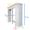 Antique French Carrara Marble Mantel (M-BECA)