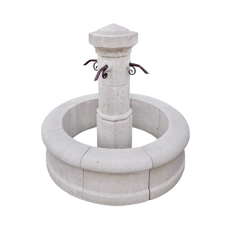 Contemporary French Limestone Central Fountain