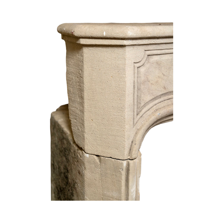 Antique French Limestone Mantel (M-KFEC)