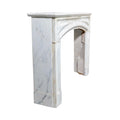Antique French White Veined Carrara Marble Mantel (M-RHMA)
