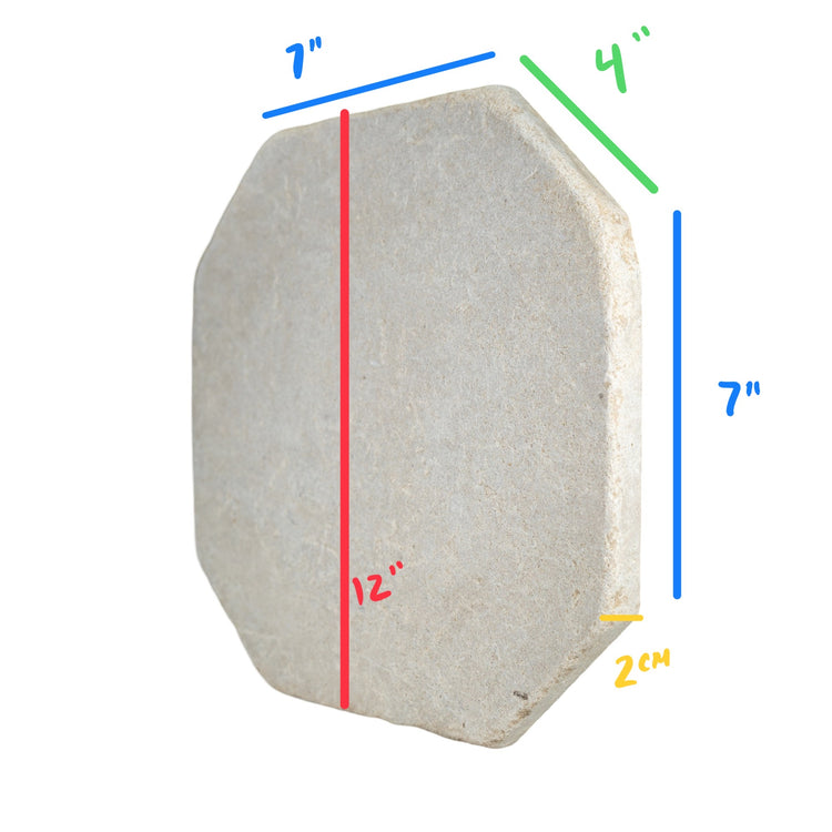 French Limestone Sandblasted Octagonal Tile