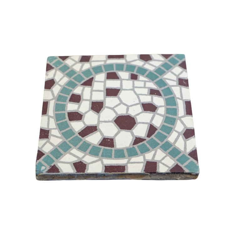 Reclaimed French Encaustic Concrete Square Tile (ET-WRLD)