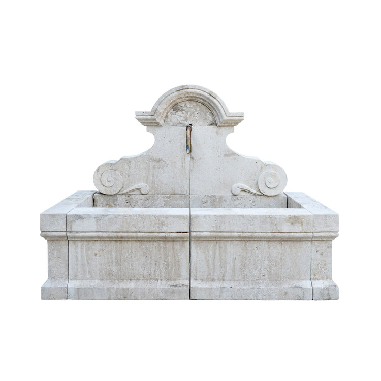 Contemporary French Limestone Wall Fountain