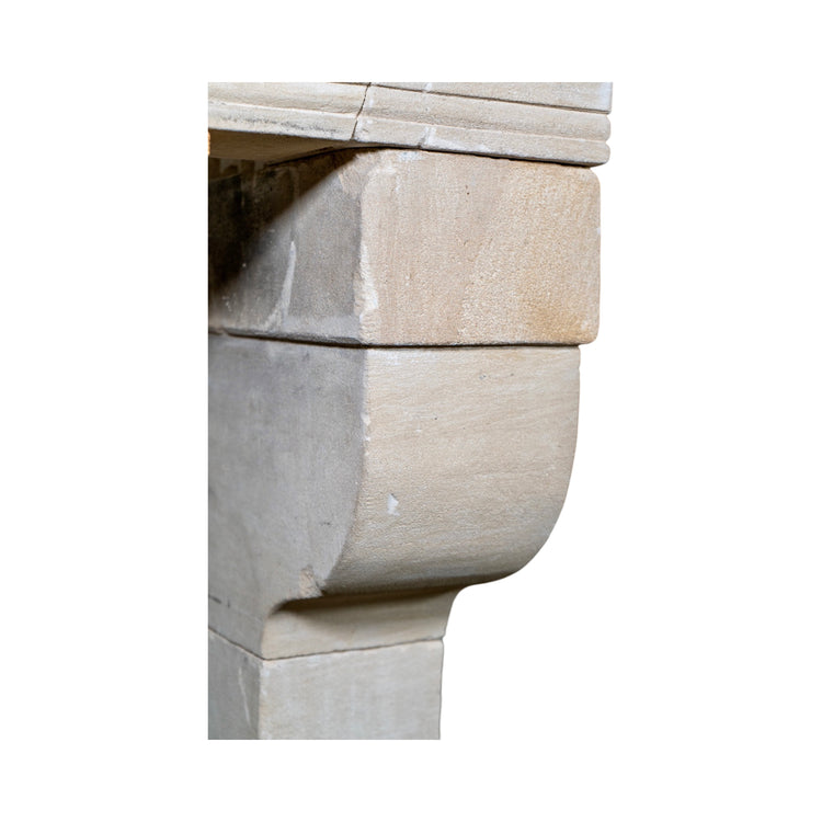 Antique French Limestone Mantel