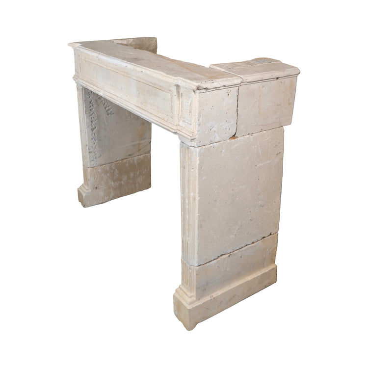 Antique French Limestone Mantel (M-DGZX)
