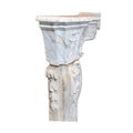 Antique Italian White Carrara Marble Mantel (MCH1077)
