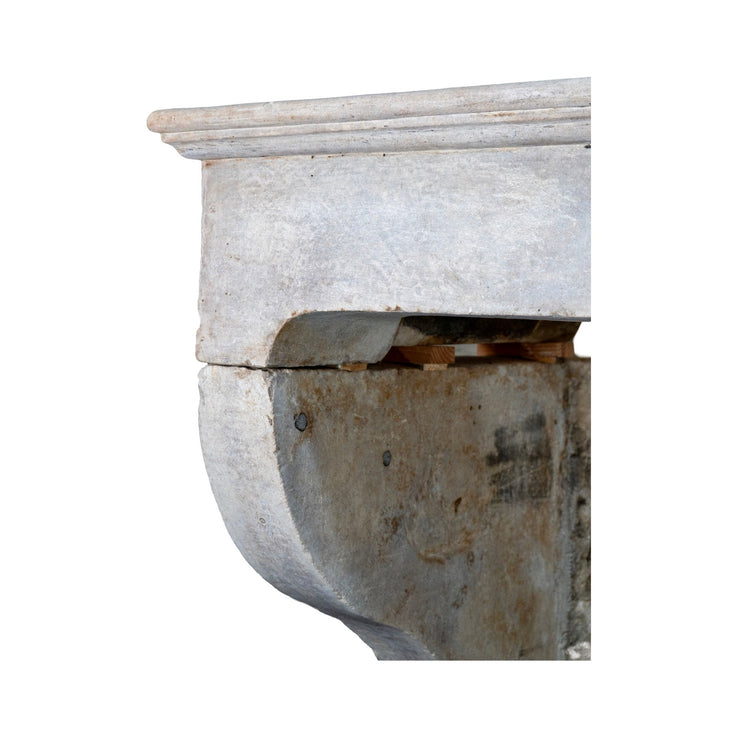 Antique French Limestone Mantel