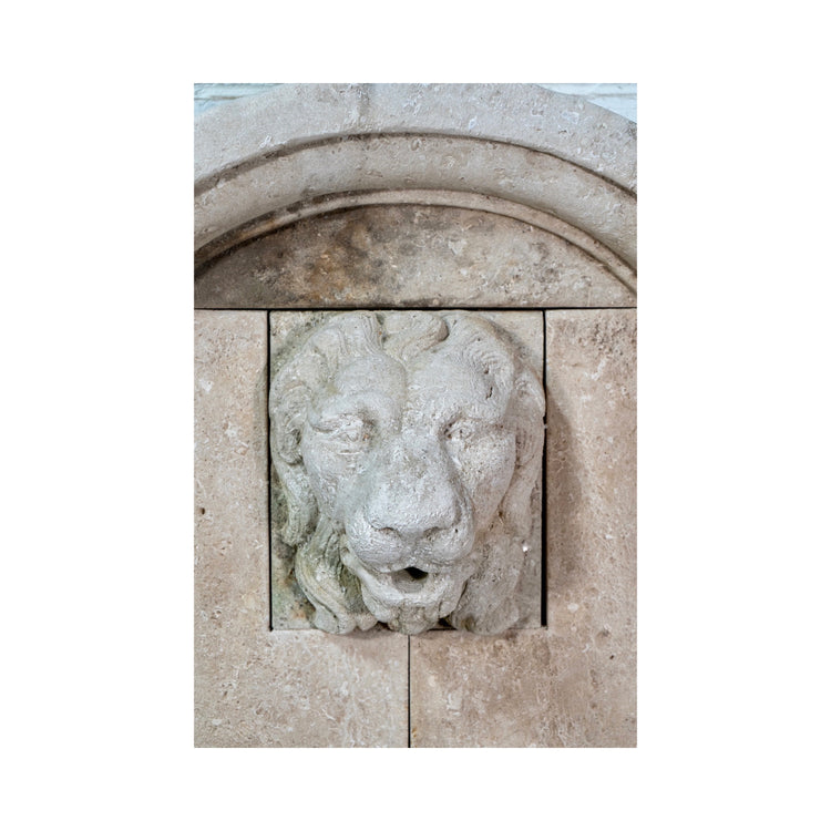 Contemporary French Limestone Wall Fountain