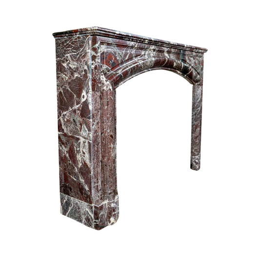 Antique Italian Levanto Rouge Marble Mantel (M-CTSQ)