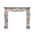 Antique French Louis XVI White Marble Mantel (M-XVJQ)