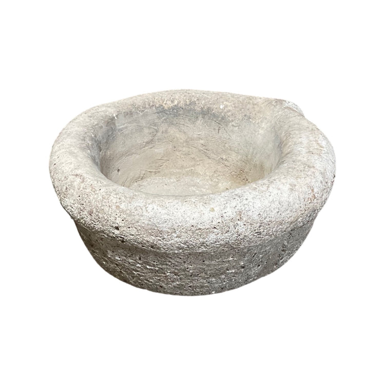 French Limestone Mortar Bowl