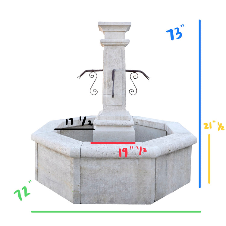 Contemporary French Limestone Central Fountain (FO115)