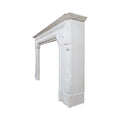 Antique French White Carrara Marble Mantel (M-AHYF)