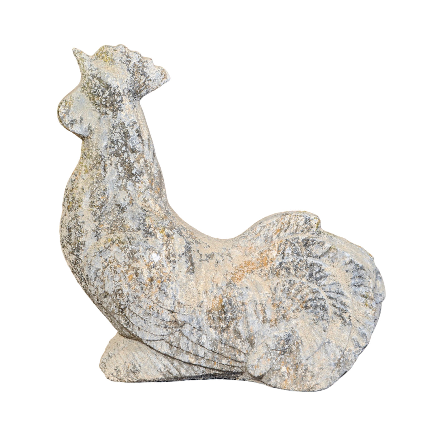 Contemporary French Reconstituted Stone Rooster Statue (GE-ERBW)