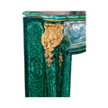 Antique French Malachite Crystal Marble Mantel (MCH1078)
