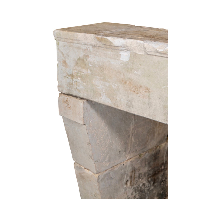 Antique French Limestone Mantel (M-KYRB)