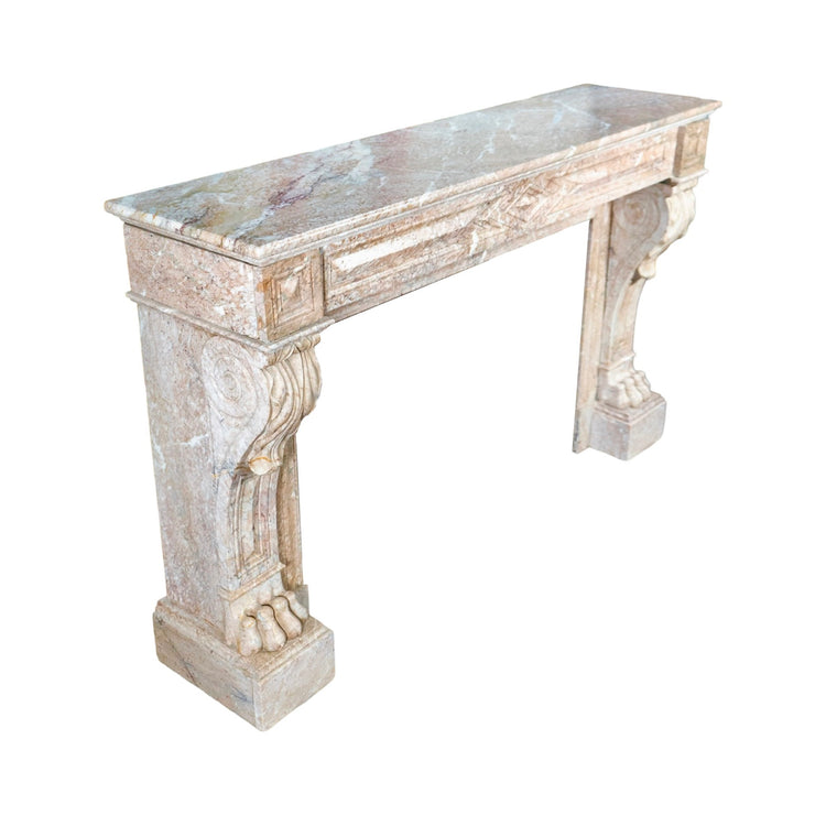 Antique French Balacet Marble Mantel (M30151)