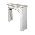 Antique French White Veined Carrara Marble Mantel (M-RHMA)