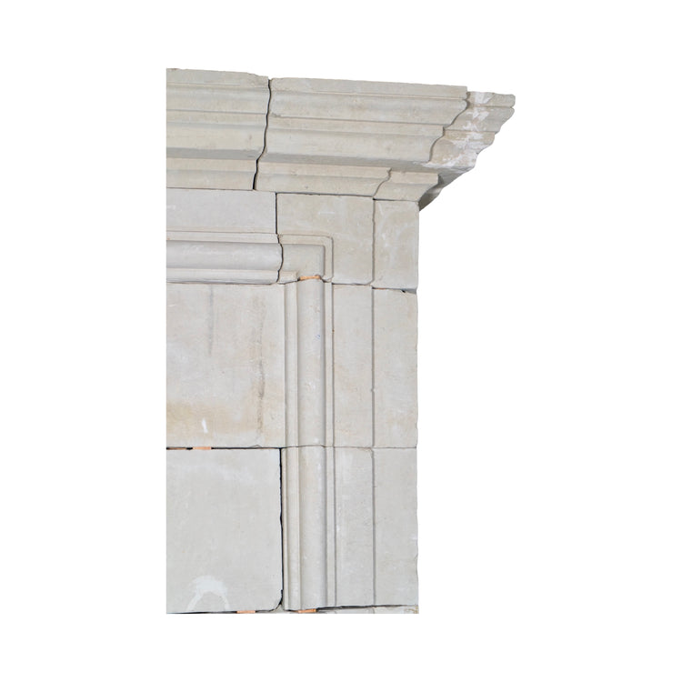 Antique French Limestone Mantel