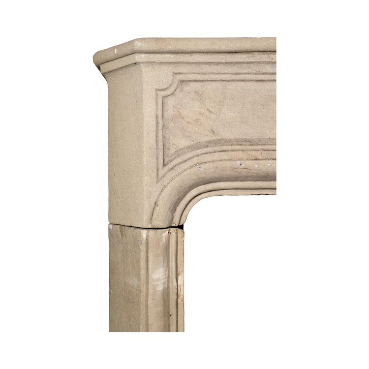 Antique French Limestone Mantel (M-KFEC)