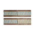 Reclaimed French Encaustic Decorative Greek Key Concrete Border Tile (ET-DKBQ)